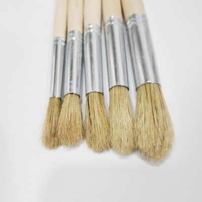 Master D51000 Hog Bristle Oil Flat Painting Artist Brush with Aluminum Ferrule