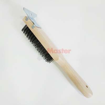 Master D53006 Wholesale Wood Handle 3/4/5/6 Rows Fish Scale Scraper Steel Wire Cleaning brush