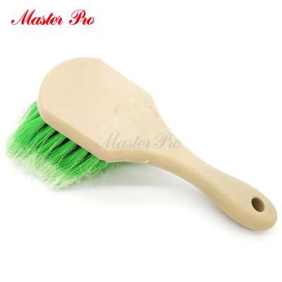 Master M71003 Soft and Gentle Bristles Cleaning Body, Tire & Wheel Flagged Tip Short Handle Car Care Wash Brush