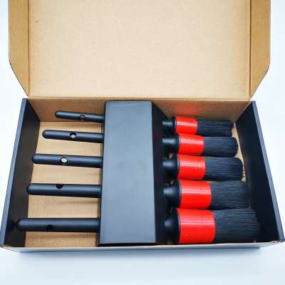 Master M71025 Soft Bristle Automotive Wheel, Engine, Interior, Emblems 5 PCS Auto Detailing Brush Set